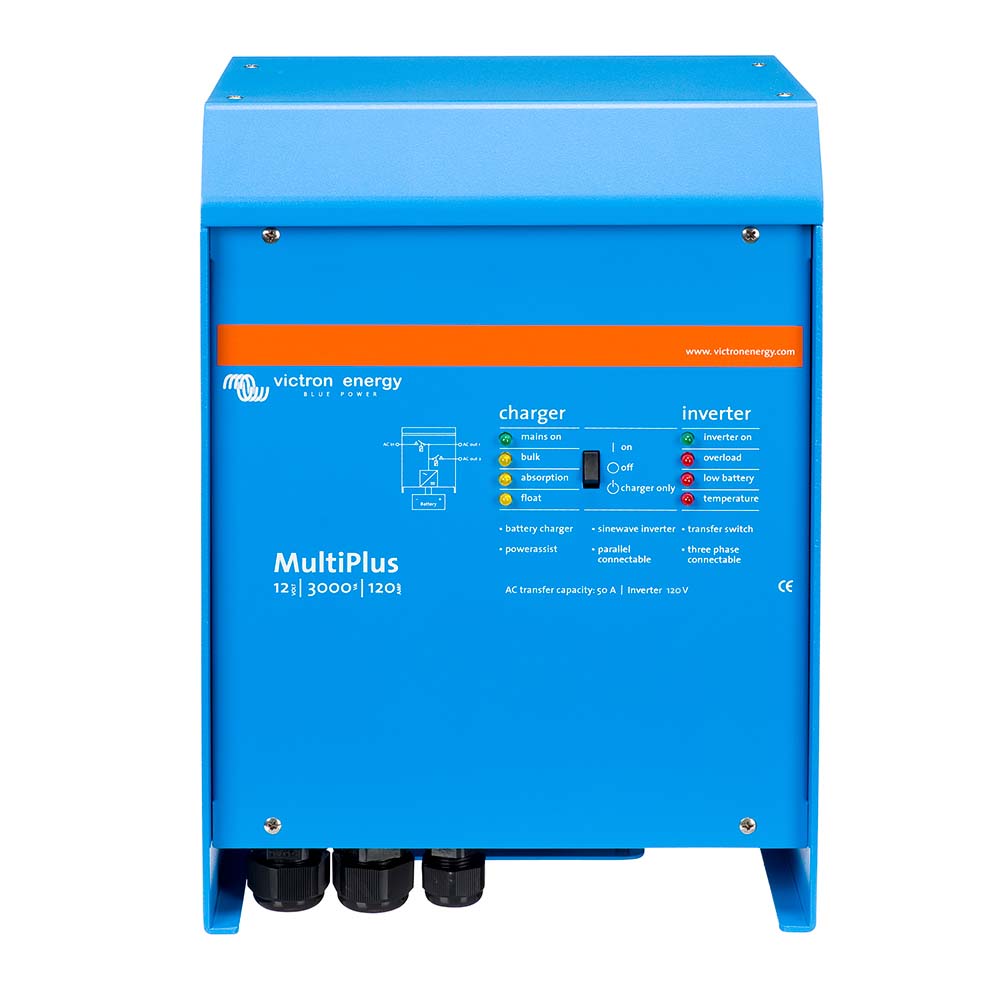 MultiPlus Inverter/Charger 12 VDC - 3000VA - 120vAC w/120AMP Battery Charger - 50AMP Transfer Switch
