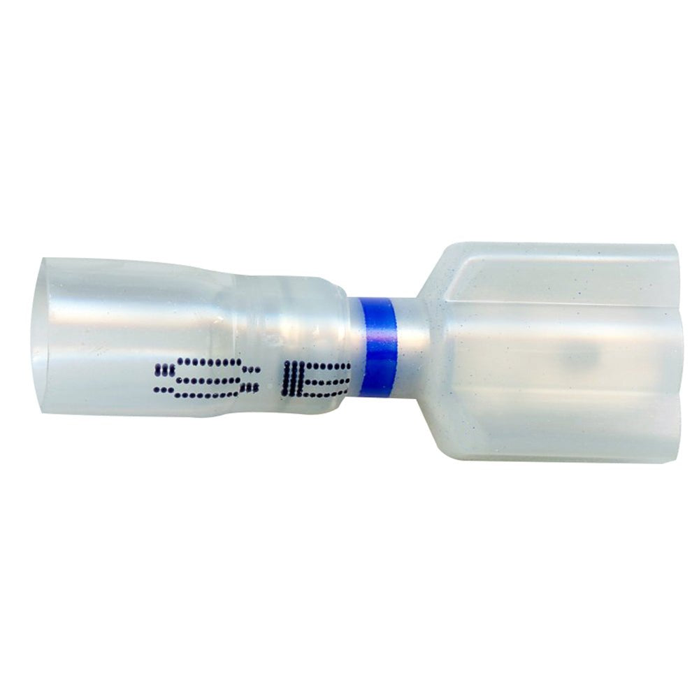 Crystal Clear Heat Shrink Male Disconnect, 16-14 Ga, .250", Pk 15