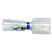 Crystal Clear Heat Shrink Male Disconnect, 16-14 Ga, .250", Pk 15