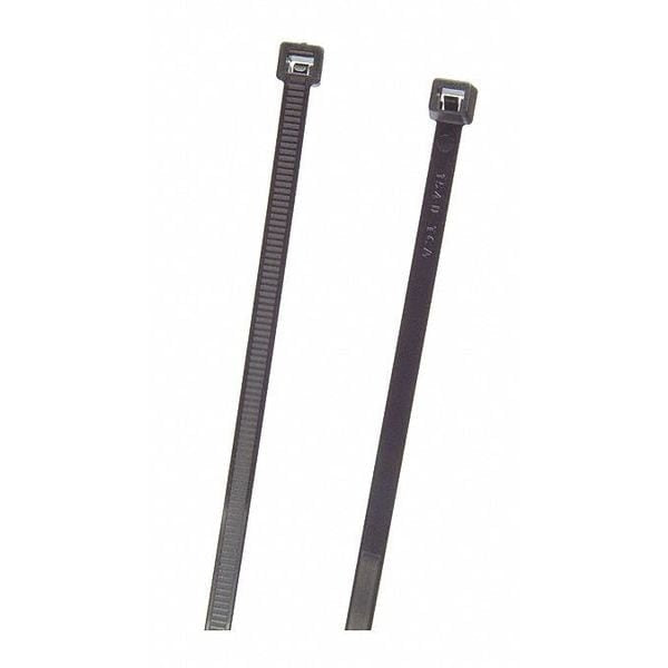 Standard Tie, Black, 11.1", 50 Lb, Pk 100