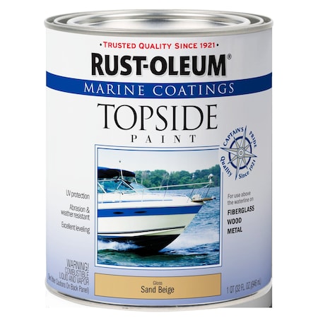 Marine Coatings Topside Paint, Sand Beige, Gloss, 1 Qt