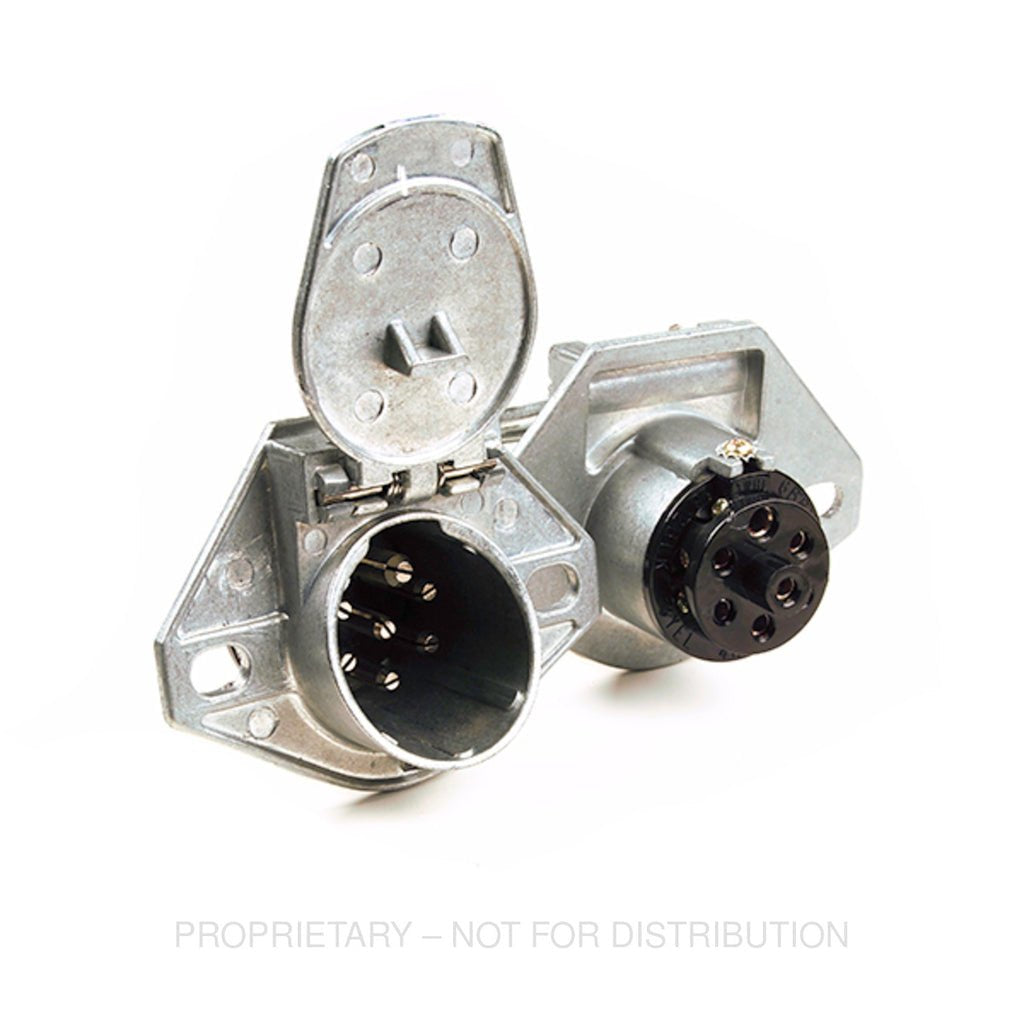 Split Pin Socket, 7 Pole, Die Cast