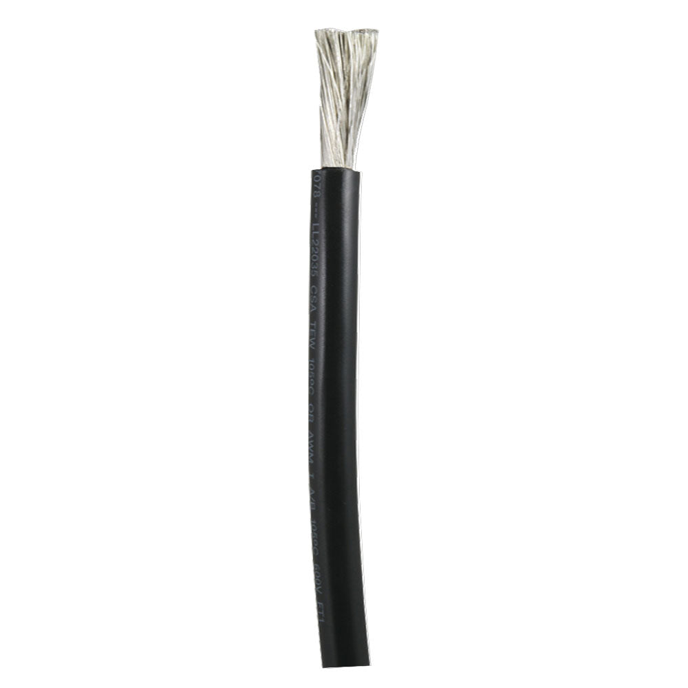 Tinned Copper Battery Cable, 3/0 AWG (81mm²) - Black - Sold By The Foot