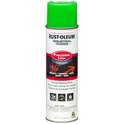 Precision Line Marking Paint, 20 oz, Fluorescent Green, Water -Based