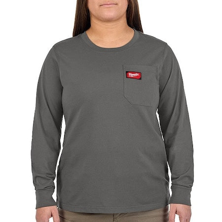 Work Shirt,L,Gray,Women's