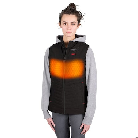 Axis Heated Vest, Polyester, 2 to 8 hours Heating Time, 3 Heat Settings, Black, M