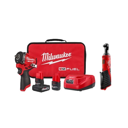 M12 FUEL Impact Wrench Kit + M12 Ratchet