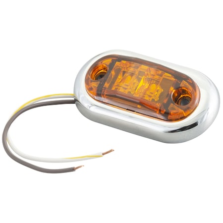 Side Marker Lamp,LED,2-1/2 In,Yellow
