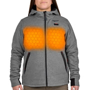 Women's Heated Hoodie, Up to 8 hours Time, Zipper Closure, Gray, Size XS