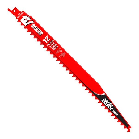 Reciprocating Saw Blade,12" L,1" W,PK3