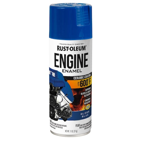 Automotive 600 Degrees F Engine Enamel Spray, Blue, Gloss, 11 oz