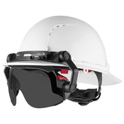 Hard Hat Visor,6" H,Tinted,Polycarbonate