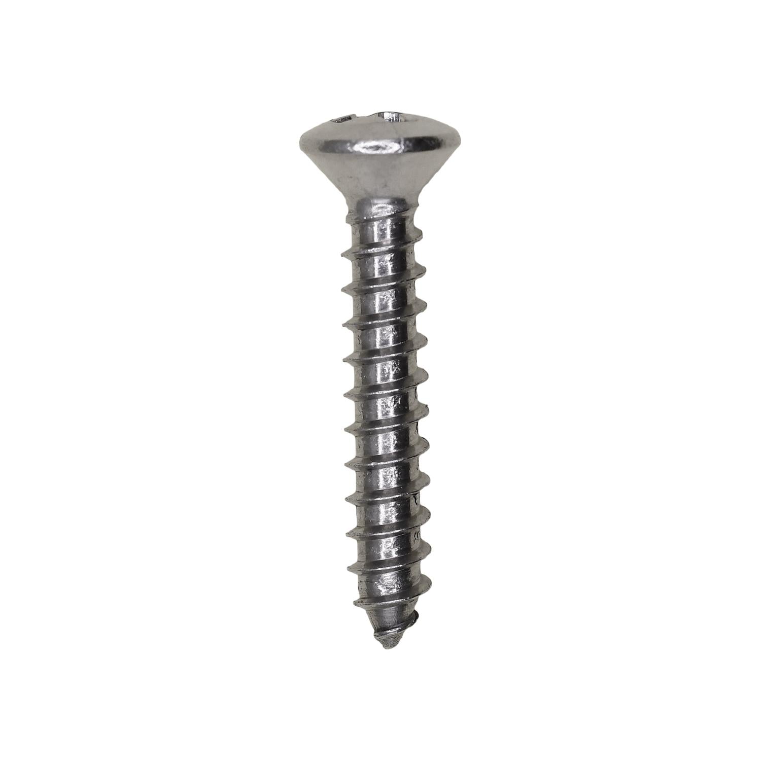 8 x 1" Phillips Oval Head Tapping Screw 18-8 Grade Stainless Steel