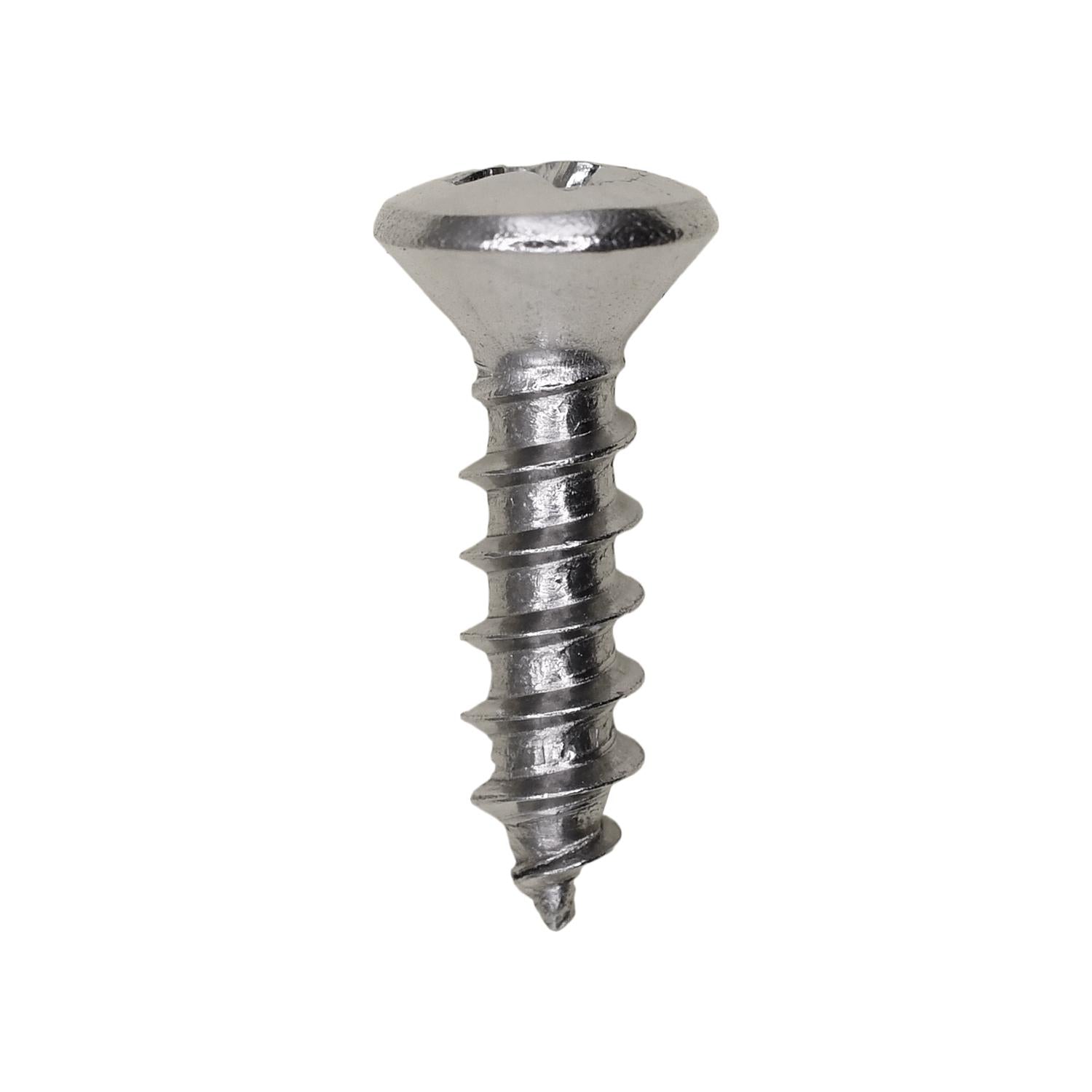 10 x 3/4" Phillips Oval Head Tapping Screw 18-8 Grade Stainless Steel