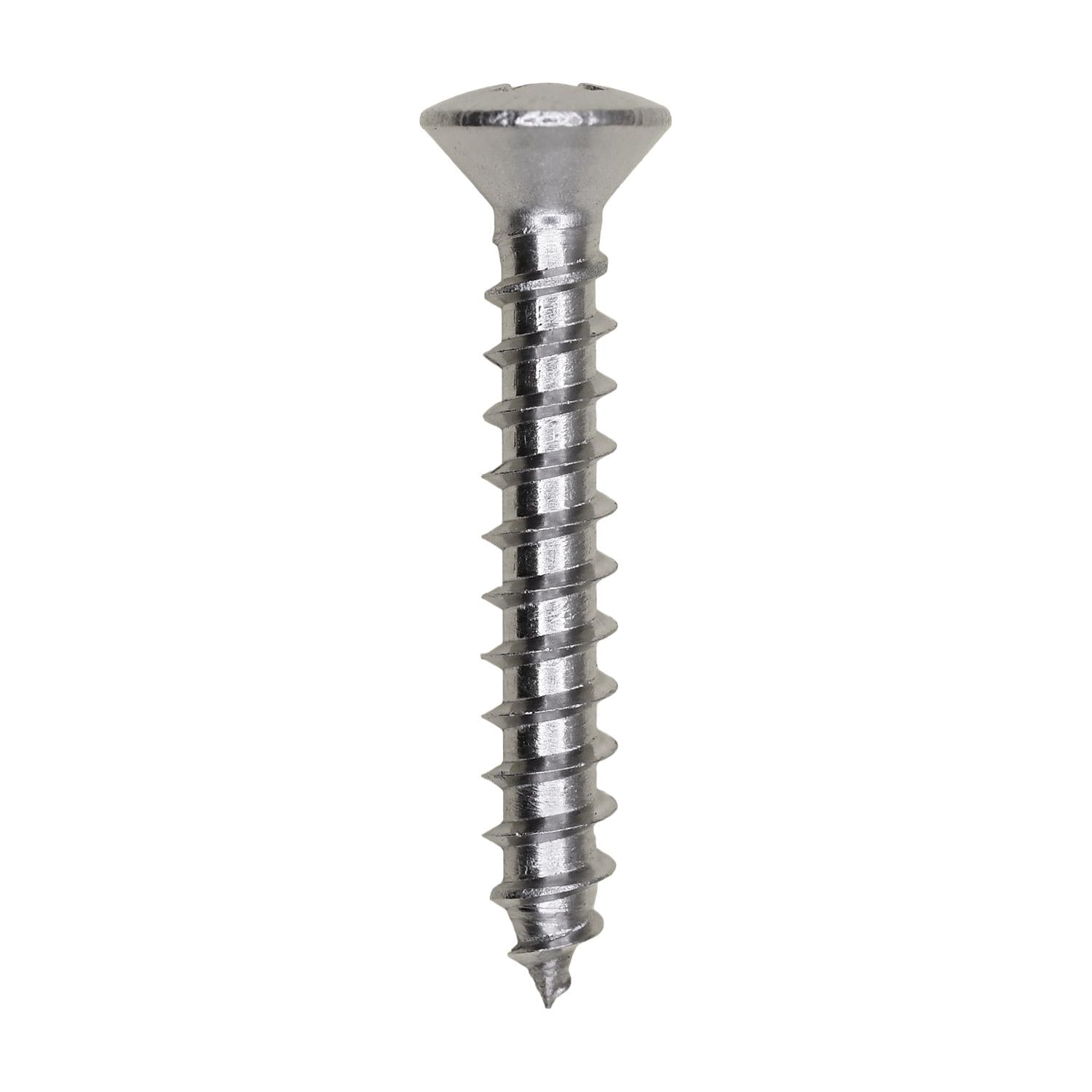 10 x 1-1/4" Phillips Oval Head Tapping Screw 18-8 Grade Stainless Steel