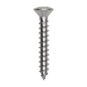 10 x 1-1/4" Phillips Oval Head Tapping Screw 18-8 Grade Stainless Steel