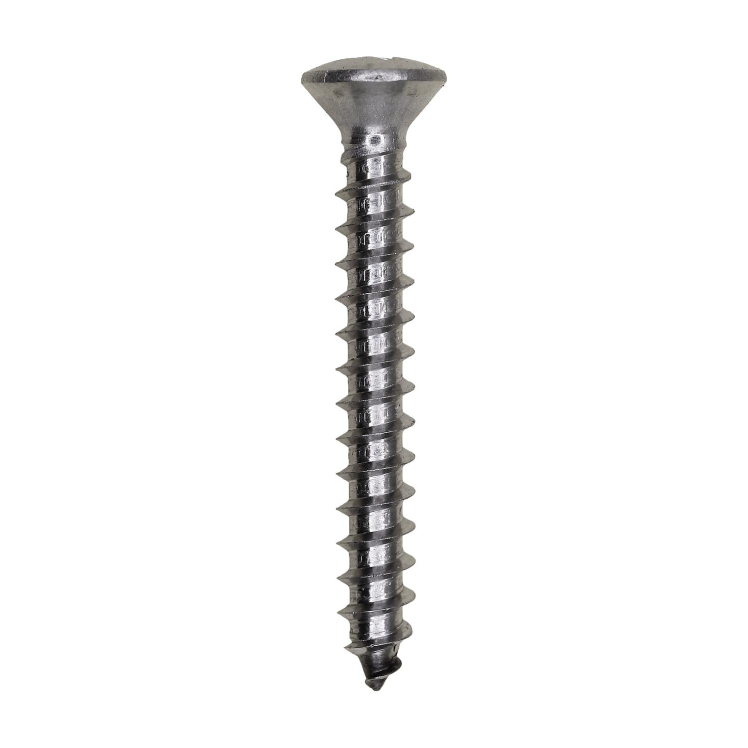 10 x 1-1/2" Phillips Oval Head Tapping Screw 18-8 Grade Stainless Steel