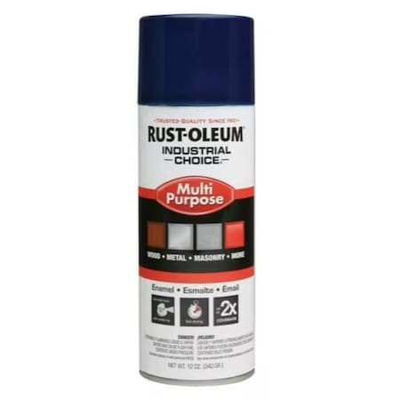 Spray Paint, Regal Blue, Gloss, Solvent, 12 oz