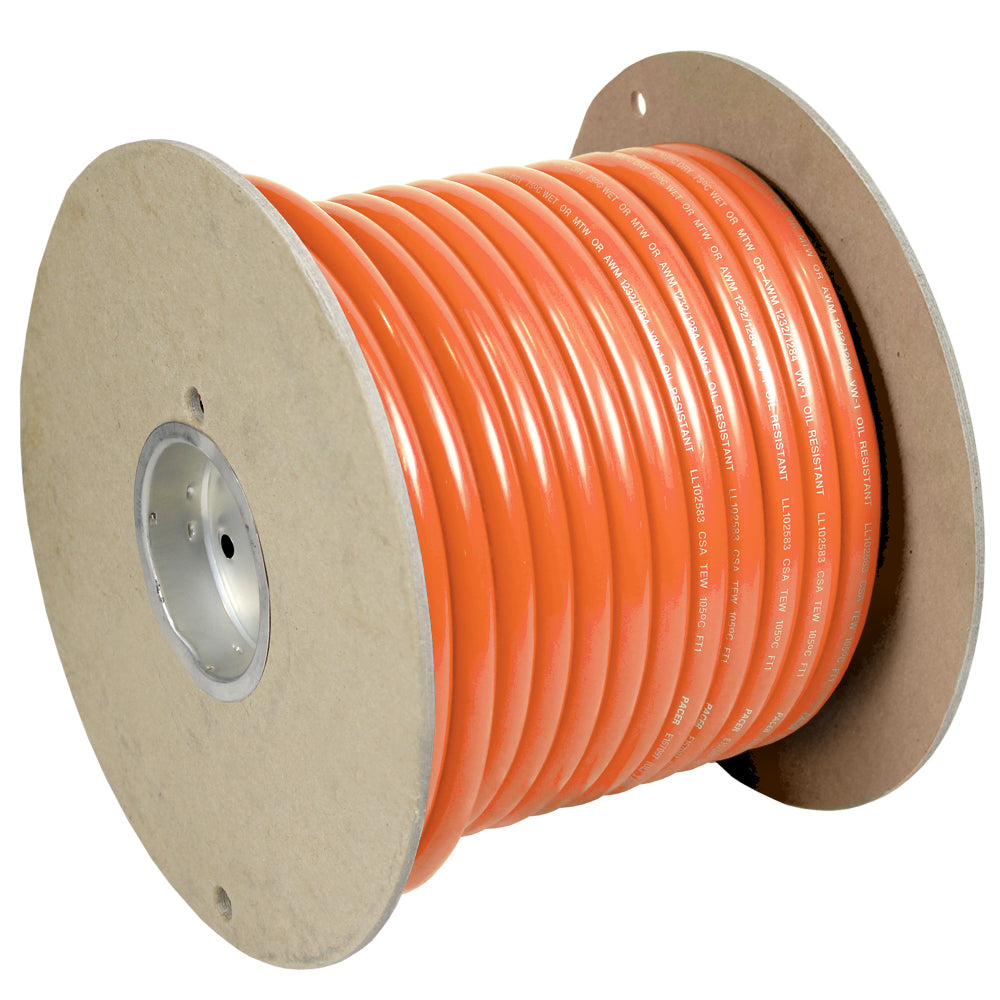 Orange 6 AWG Battery Cable - 100'