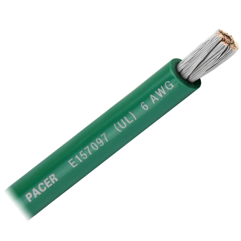 Green 6 AWG Battery Cable - Sold By The Foot