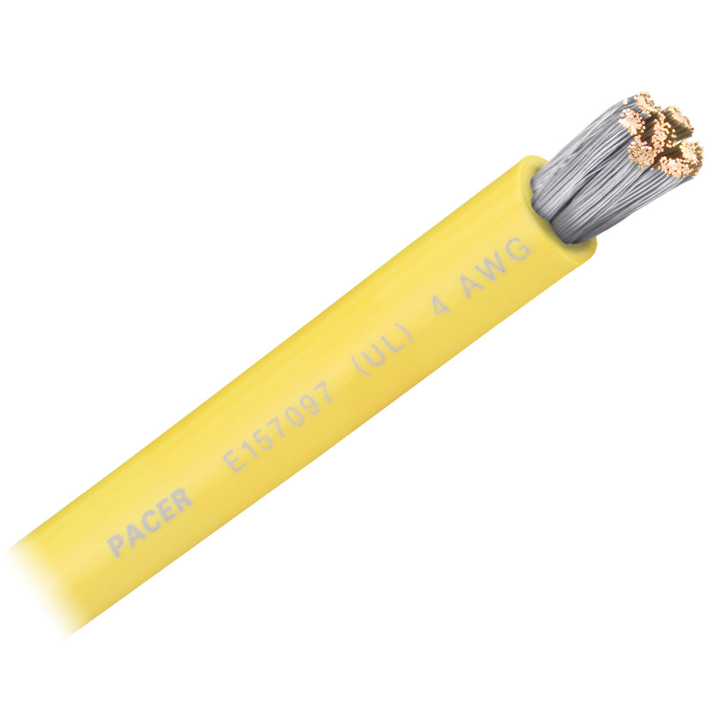 Yellow 4 AWG Battery Cable - Sold By The Foot