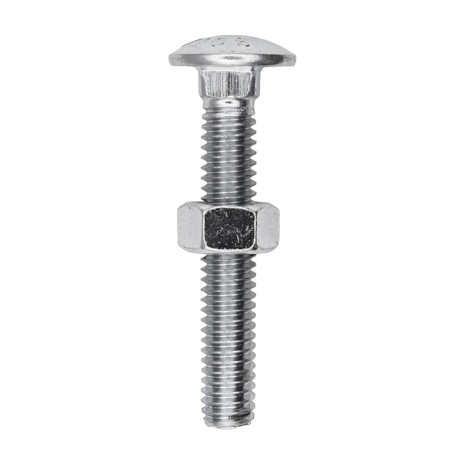 5/16" x 2" Carriage Bolt Zinc