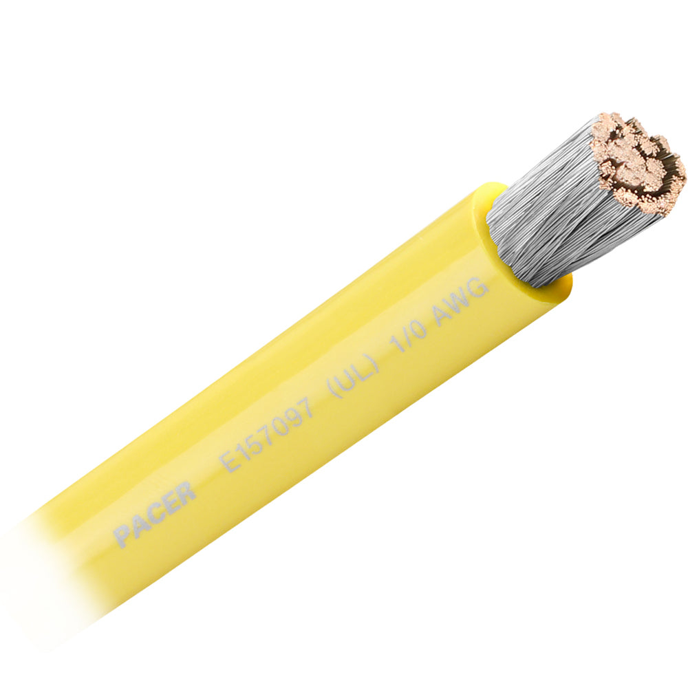 Yellow 1/0 AWG Battery Cable - Sold By The Foot