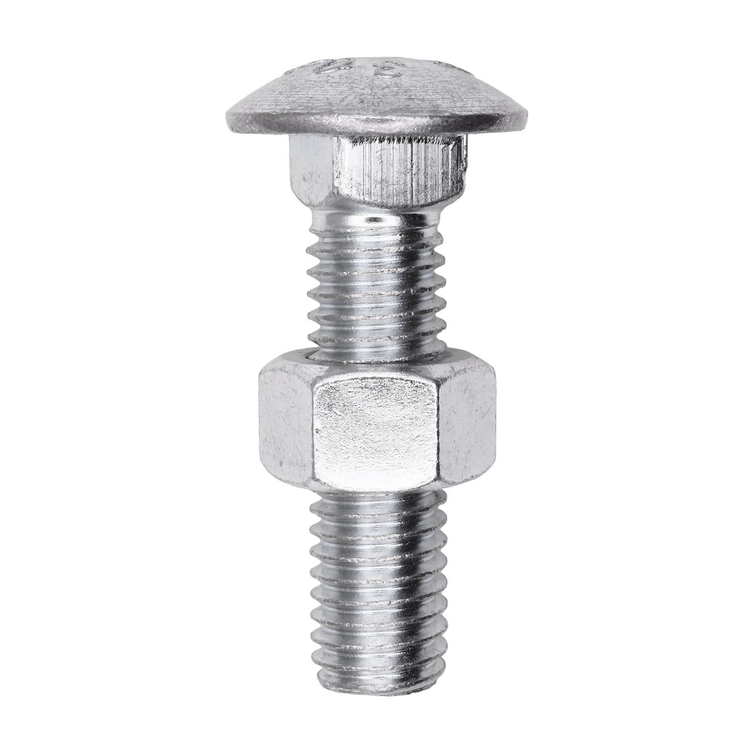1/2" x 2" Carriage Bolt Zinc