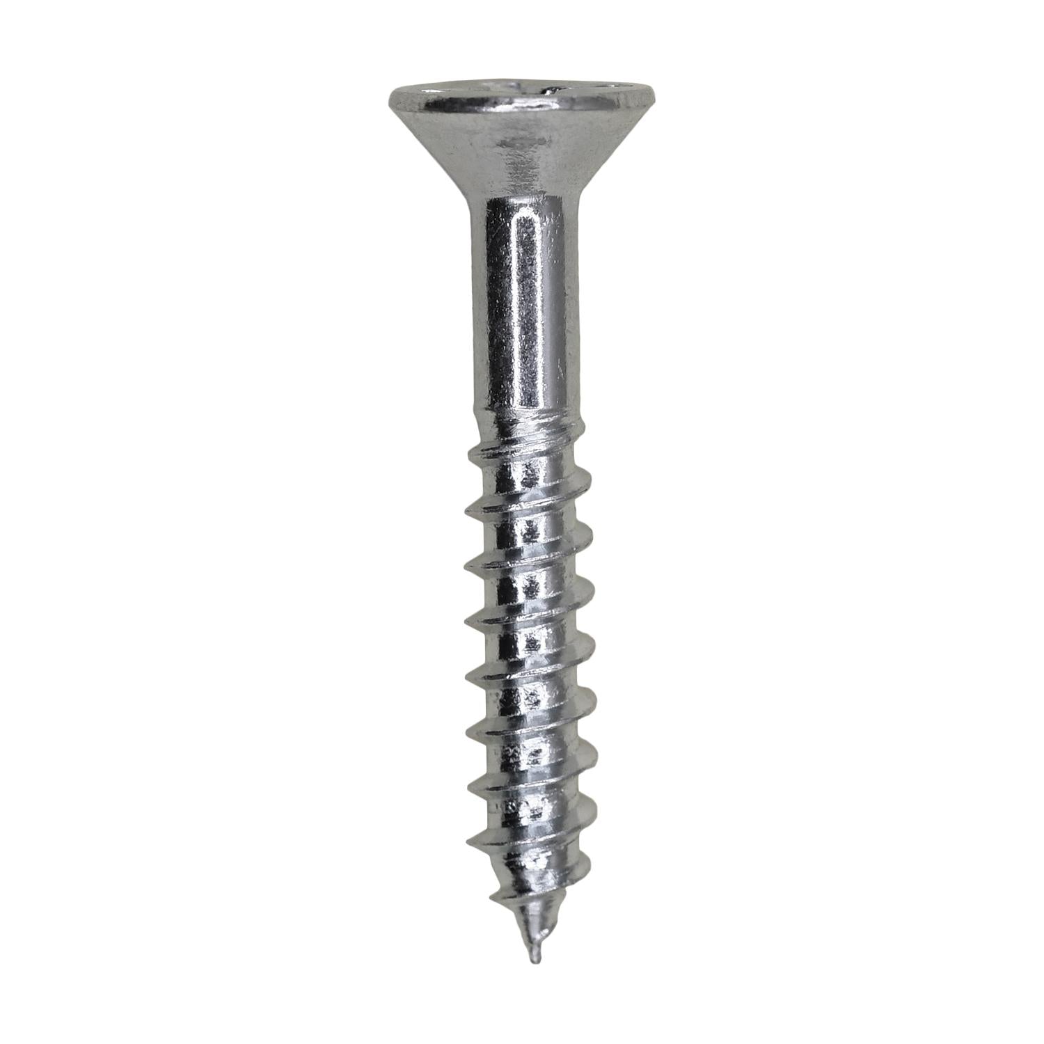 10 x 1-1/4" Phillips Flat Head Wood Screw Zinc