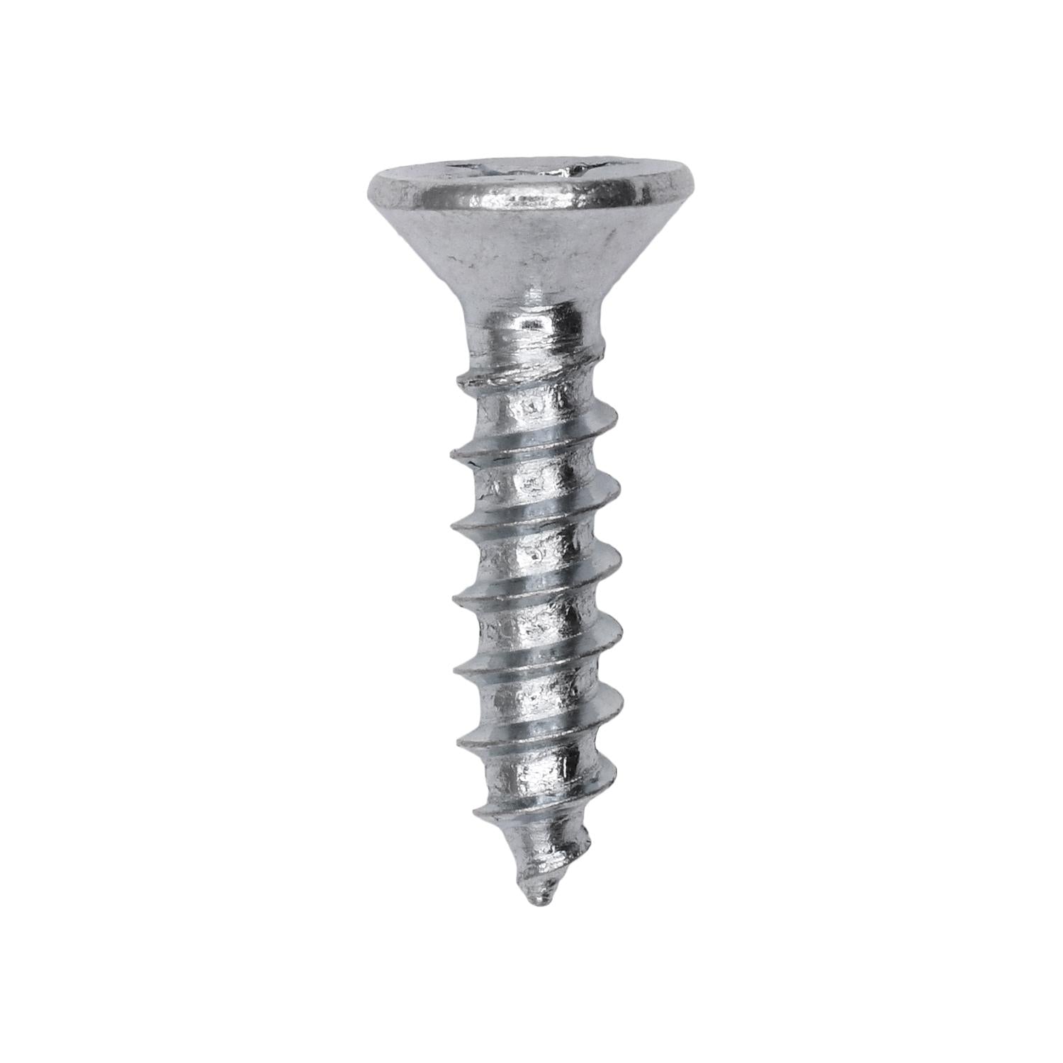 #12 x 1" Phillips Flat Head Wood Screw Zinc