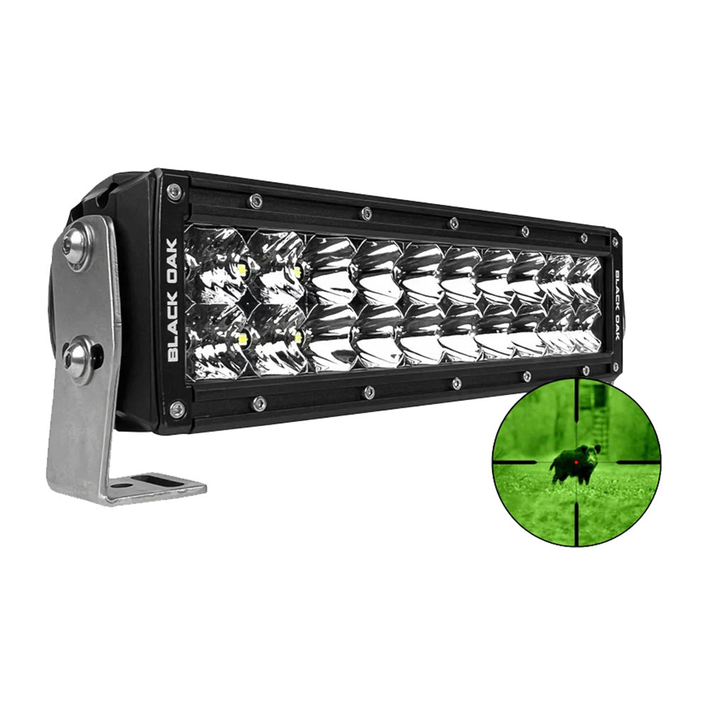 Pro Series 3.0 10" 850nm Infrared Double Row LED Light Bar - Combo Optics - Housing