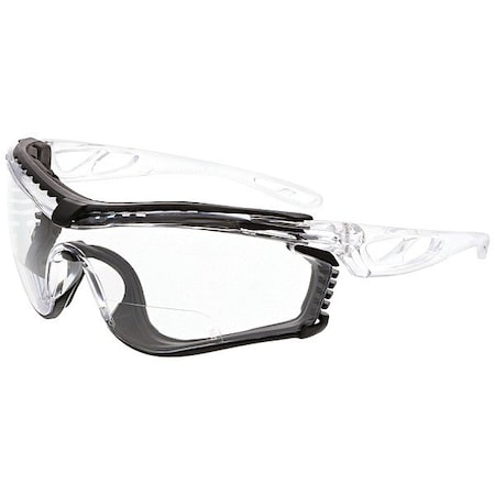 Checklite(R) CL5, Bifocal Safety Glasses, Anti-Fog & Anti-Scratch, Clear Lens, Clear Frame