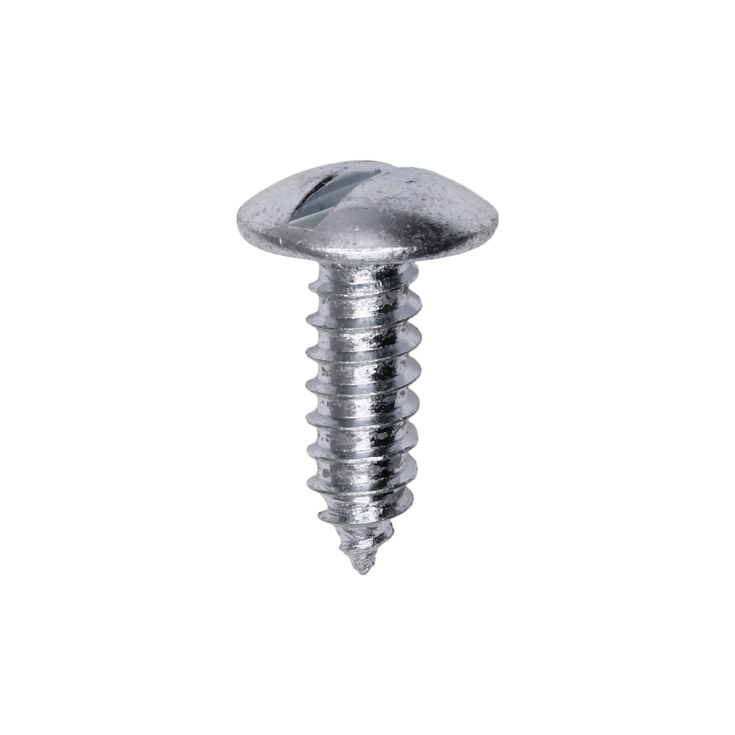 #14 x 3/4" Slotted Truss Head License Plate Screw Zinc