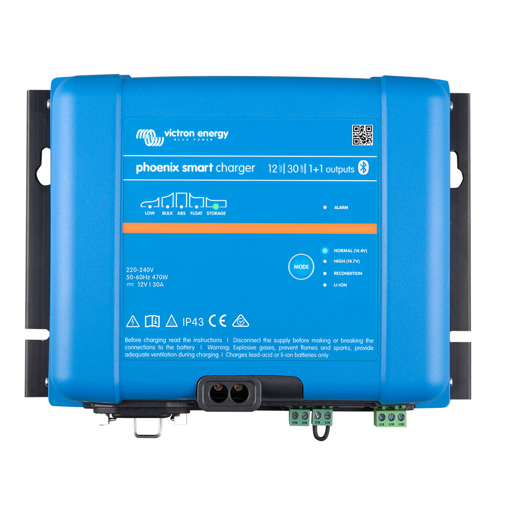 Phoenix Smart IP43 Charger 12/30 (1+1) 120-240VAC Requires 5-15P Mains Cord