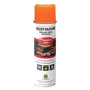 Precision Line Marking Paint, Inverted, Fluorescent Orange, 20 oz