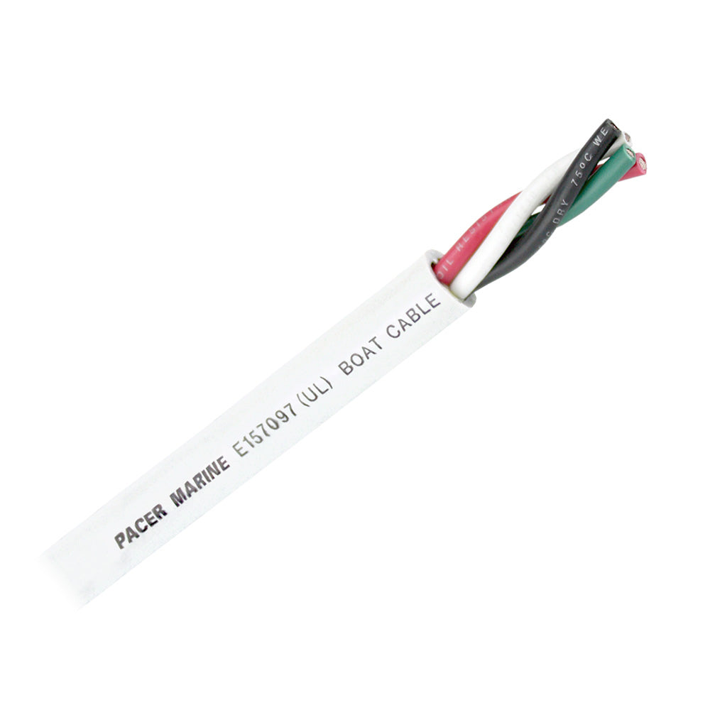 Round 4 Conductor Cable - 100' - 16/4 AWG - Black, Green, Red & White