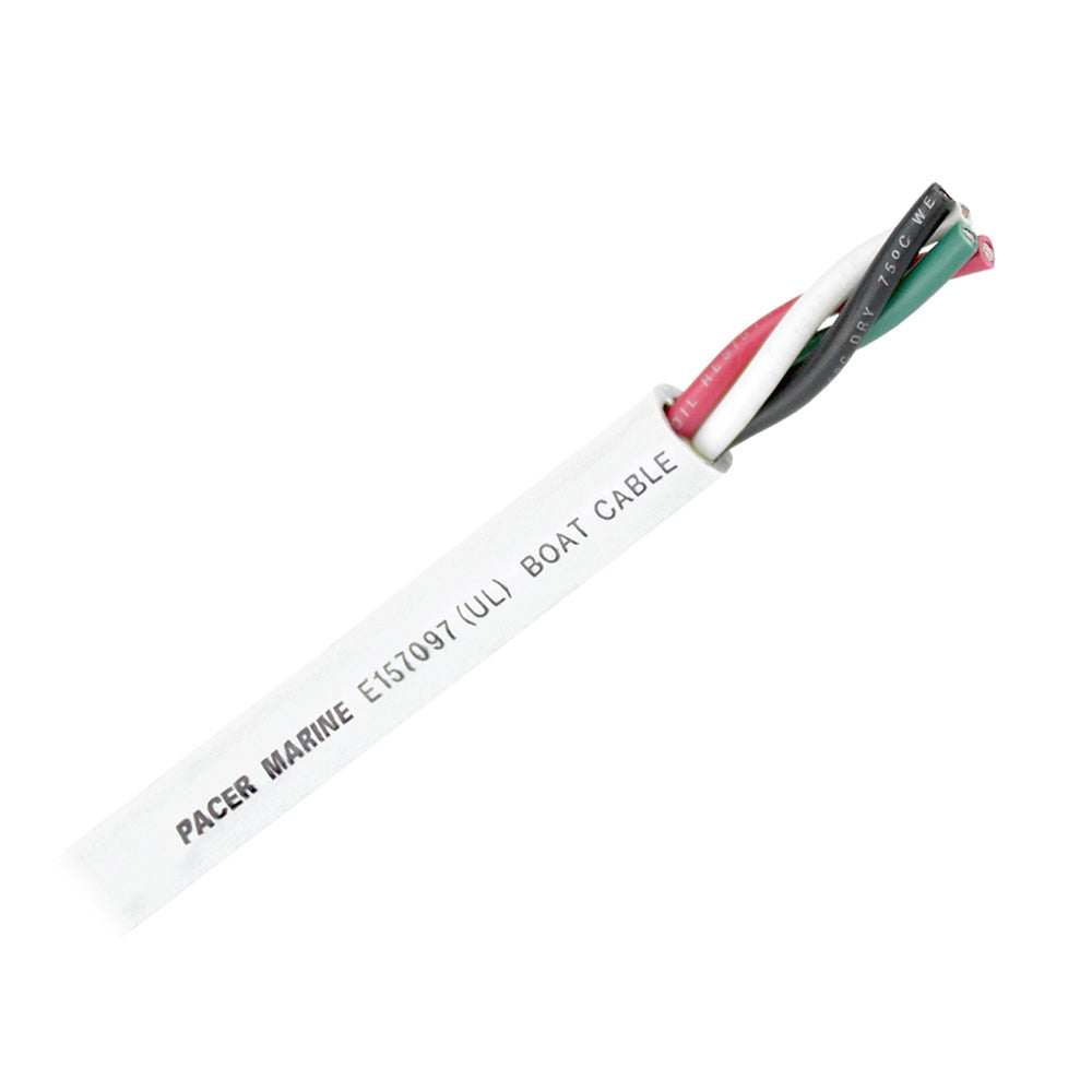Round 4 Conductor Cable - 100' - 14/4 AWG - Black, Green, Red & White
