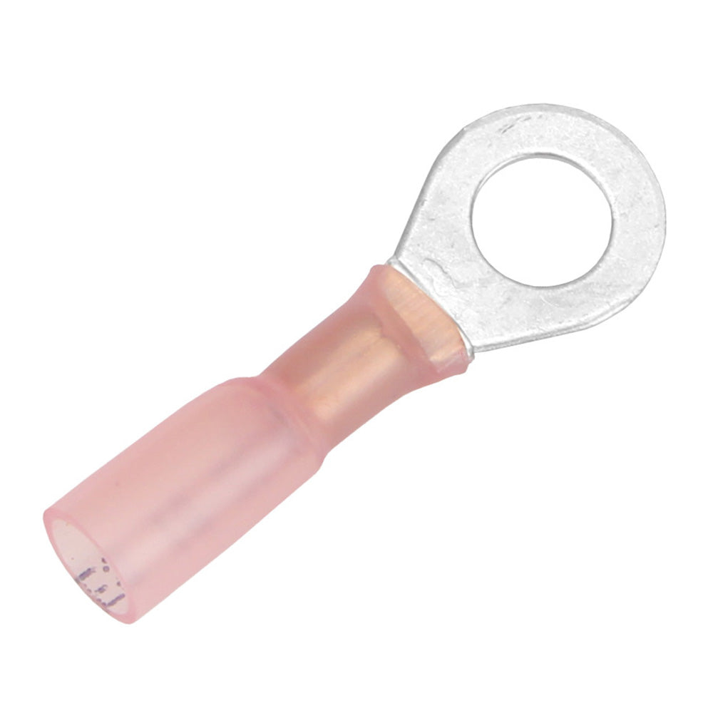 22-18 AWG Heat Shrink Ring Terminal - 1/4" Stud Size - 3 Pack