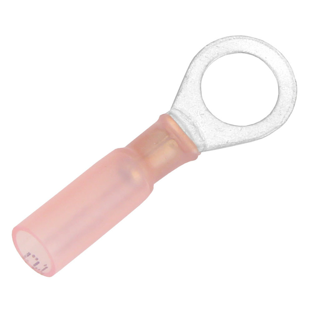 22-18 AWG Heat Shrink Ring Terminal - 5/16" Stud Size - 100 Pack