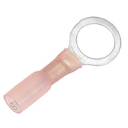 22-18 AWG Heat Shrink Ring Terminal - 3/8" Stud Size - 100 Pack