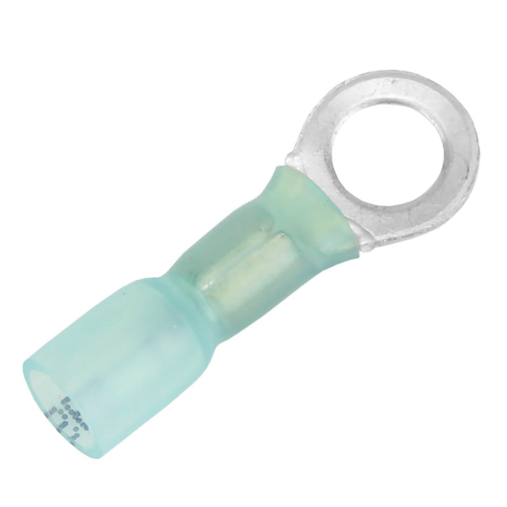 16-14 AWG Heat Shrink Ring Terminal - 1/4" Stud Size - 100 Pack