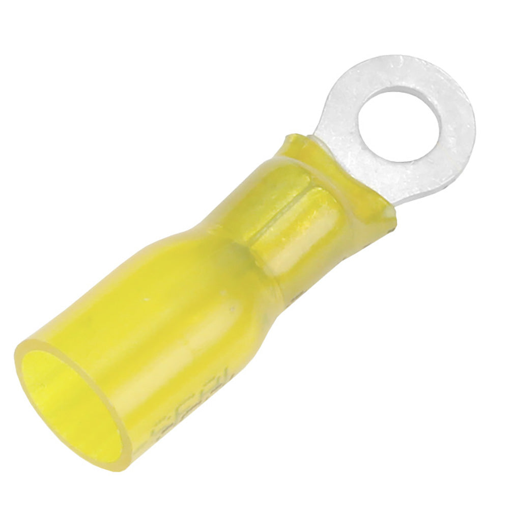 12-10 AWG Heat Shrink Ring Terminal - #8 Stud Size - 3 Pack