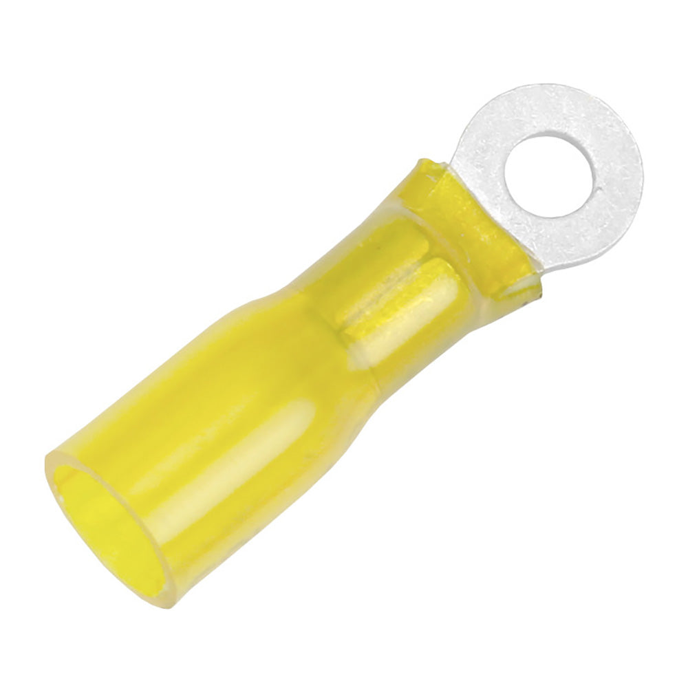 12-10 AWG Heat Shrink Ring Terminal - #10 Stud Size - 3 Pack