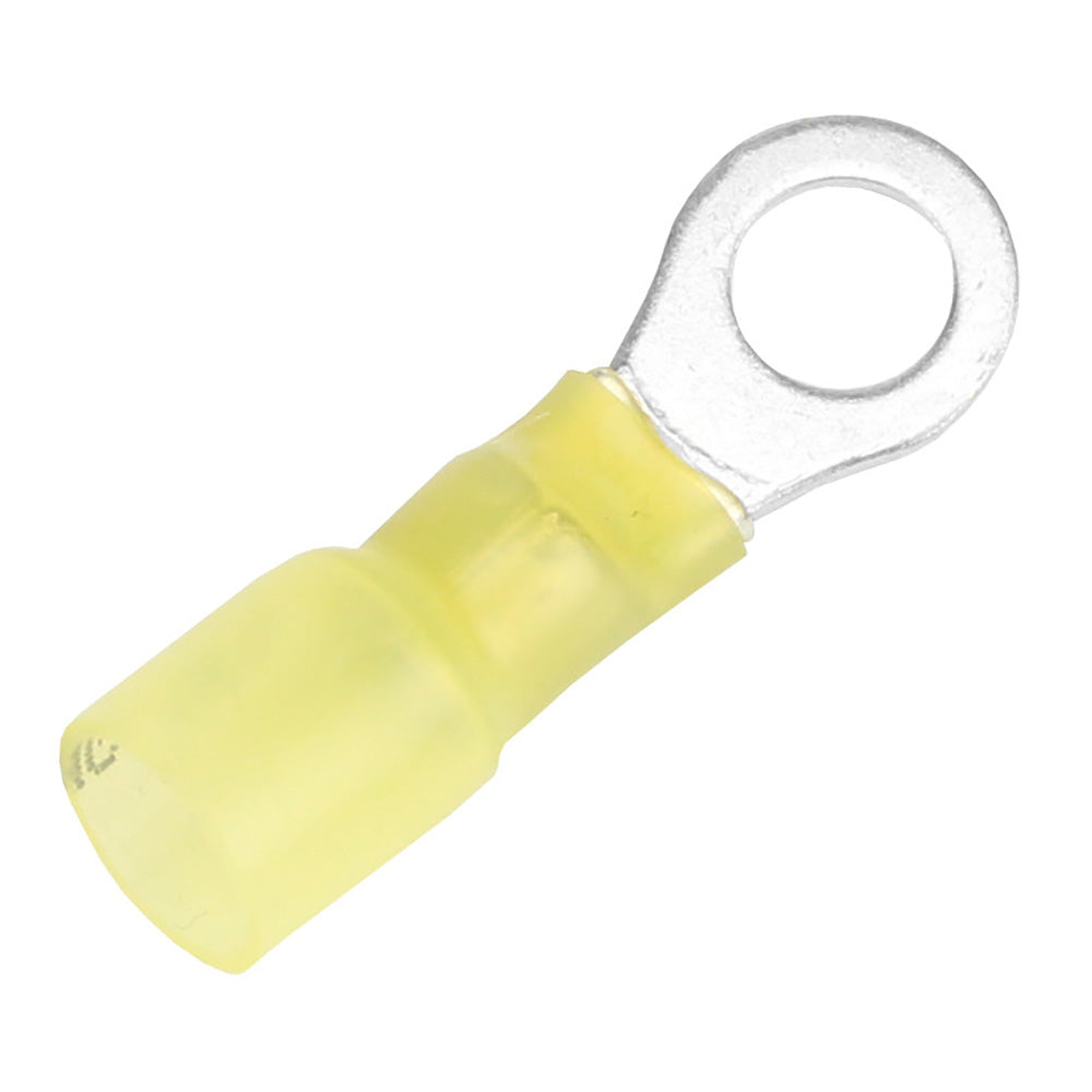 12-10 AWG Heat Shrink Ring Terminal - 1/4" Stud Size - 3 Pack