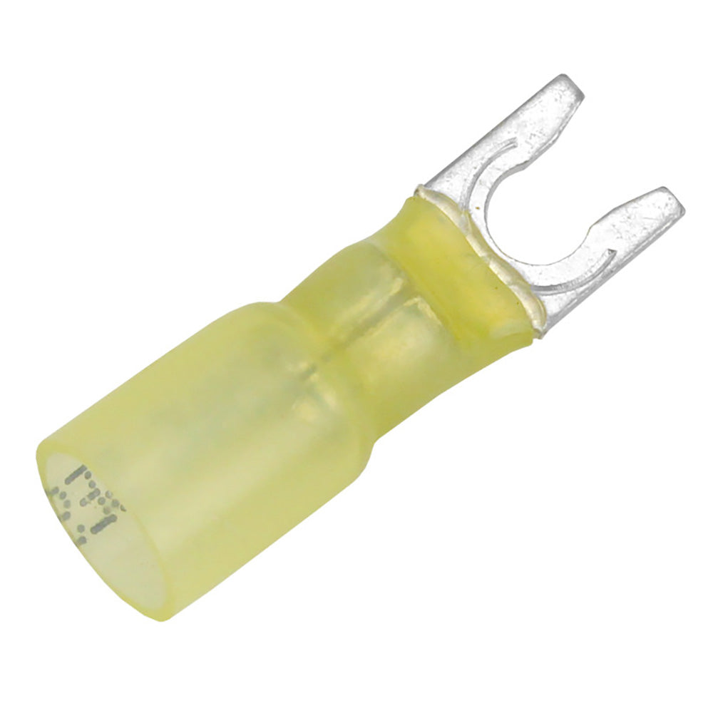 12-10 AWG Heat Shrink Spade Terminal - #10 Stud Size - 3 Pack