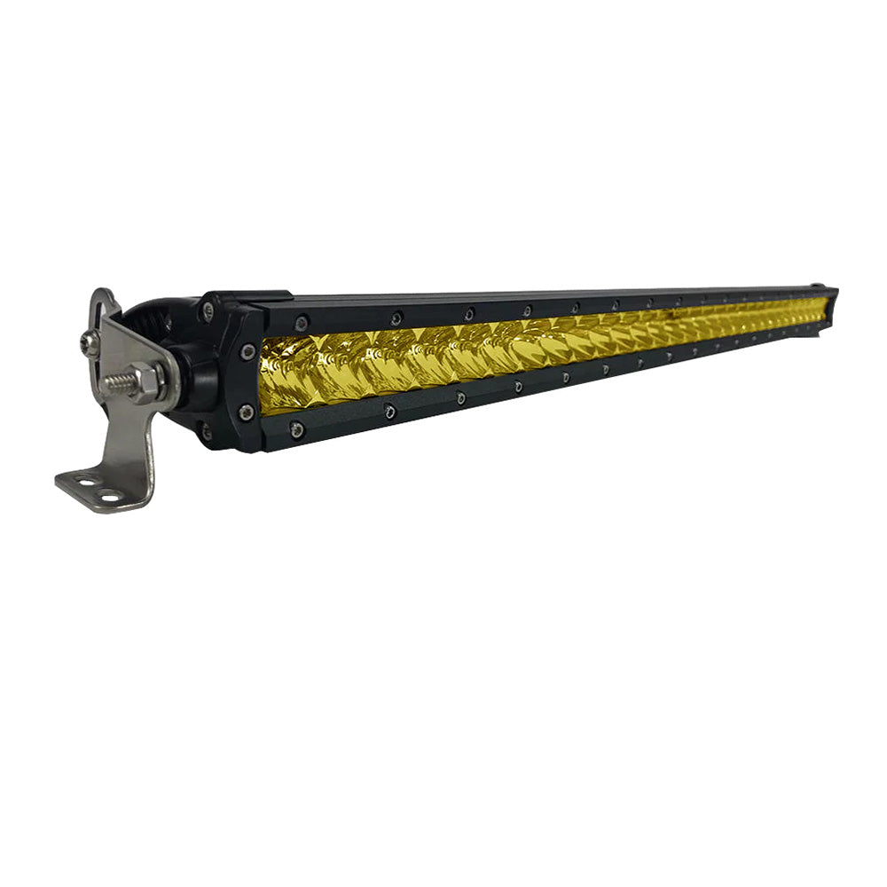 30" Yellow Lens Single Row LED Light Bar - Combo Optics - Black Housing - Pro Series 3.0