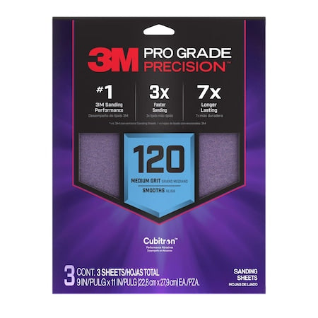 Precision Faster Sanding Sheets, PK3
