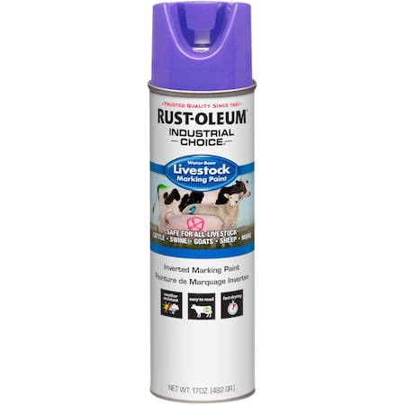 Livestock Marking Paint, Fluorescent Purple, Water, 17 Oz