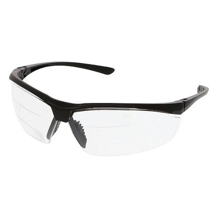 VL2, Reader Safety Glasses, Anti-Scratch, Clear Lens, Half-Frame