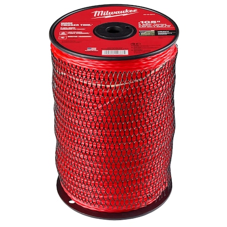 String Trimmer Line,Red,1/8 in H